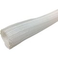 Electriduct Hook Self Closing Braided Wrap Sleeving- 1/2" x 25ft- White BS-J-SCW-050-25-WT